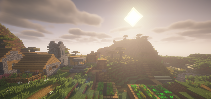 Крупная деревня в биоме Саванна screenshot 1