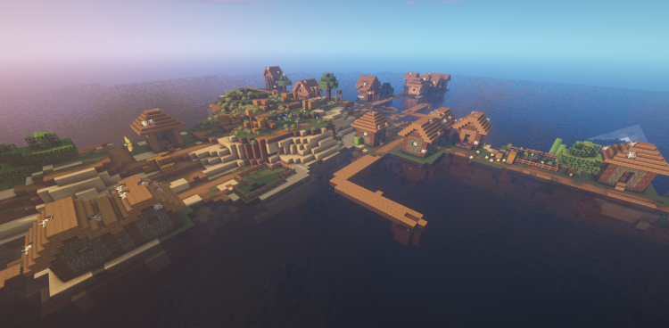 Деревня и зомби-деревня напротив друг друга screenshot 2