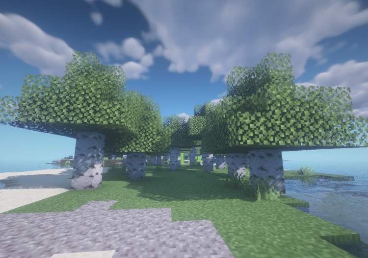 Березовый лес на небольшом острове screenshot 1