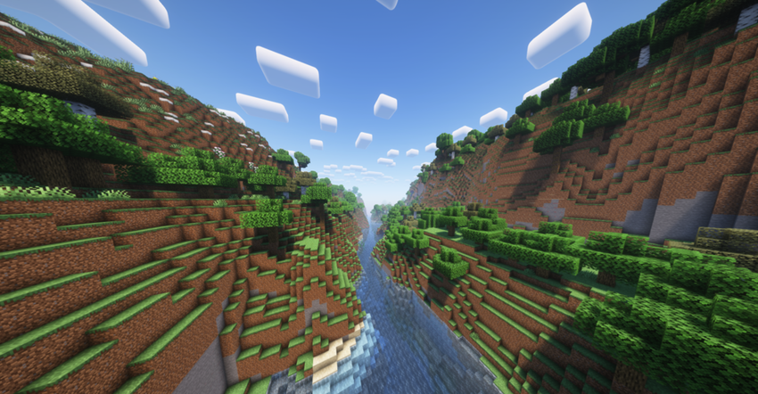 Красивый каньон с рекой и деревней screenshot 3