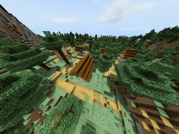 Разрушенный портал возле деревни в лесу screenshot 3