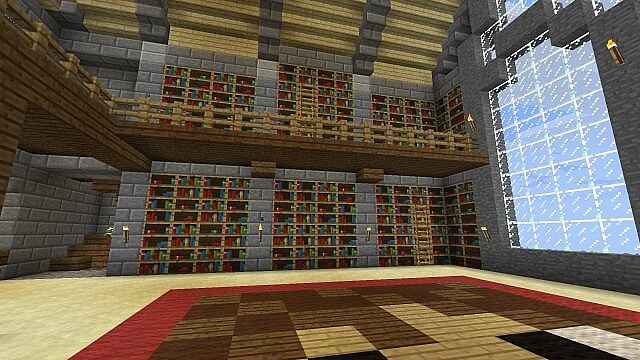 Minecraft книжный шкаф