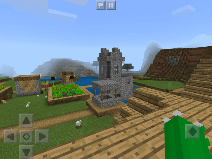 -213506630 Spawn on the Village House Roof | Seed Minecraft PE