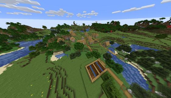 Небольшая деревня построенная посреди леса screenshot 1