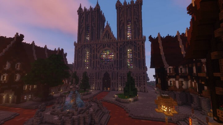 minecraft medieval city