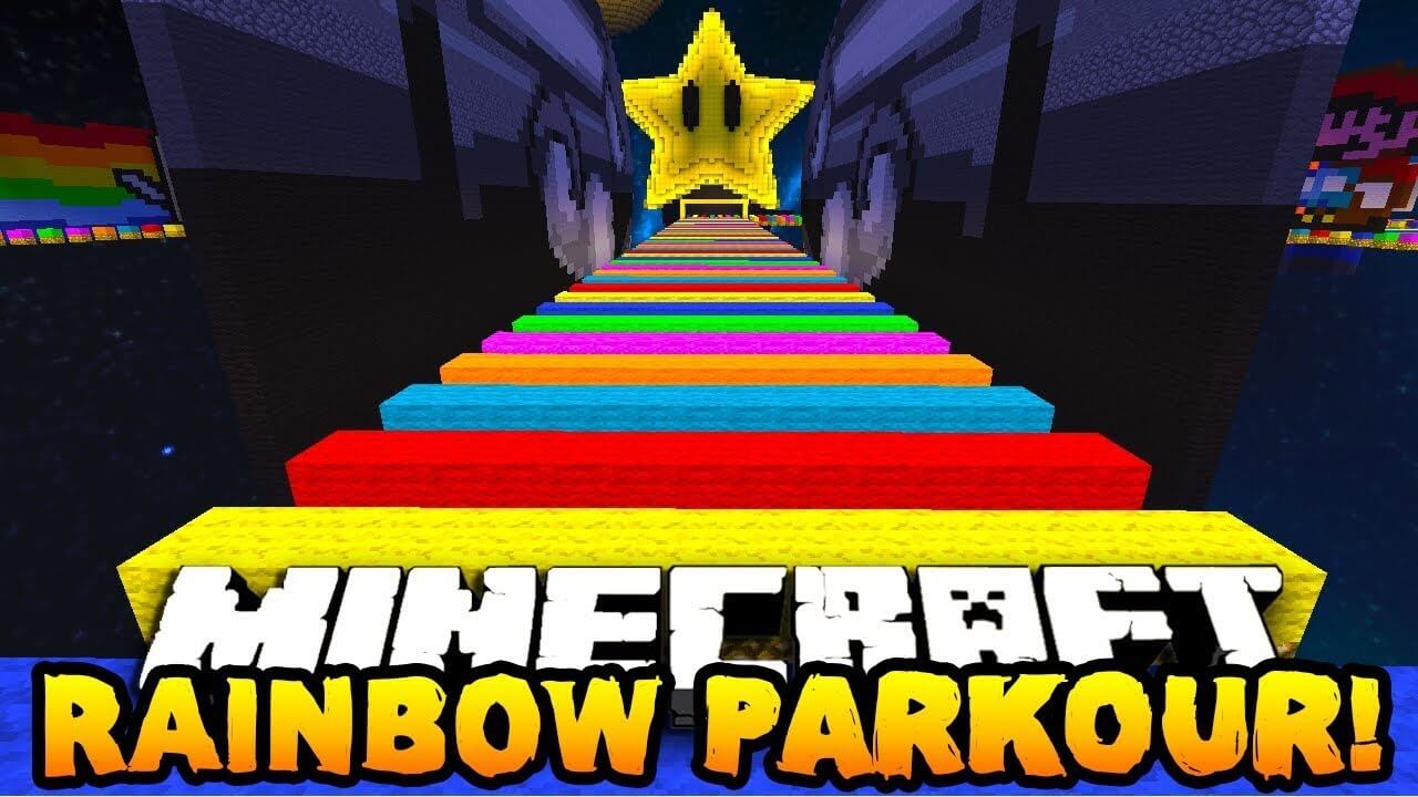 Rainbow Parkour скриншот 1