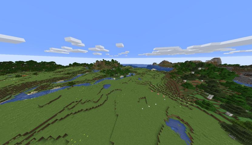 Цветочная поляна и небольшая речка screenshot 1