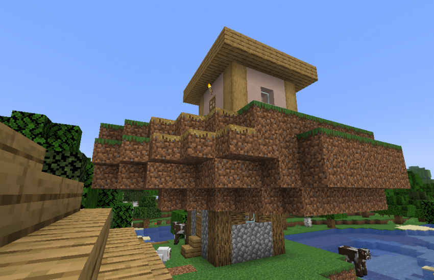 Двухэтажный деревянный дом в лесу screenshot 1