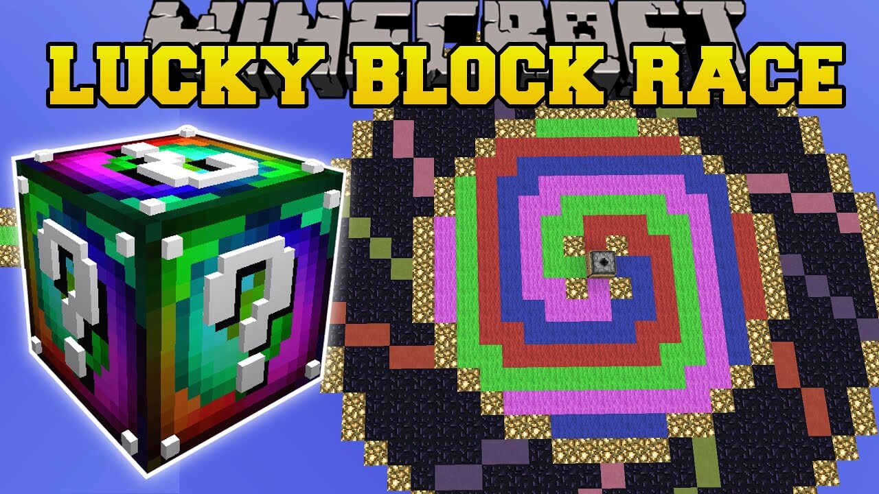 Lucky Blocks Race (MAP MINECRAFT BEDROCK) Minecraft Map