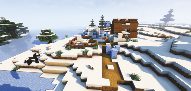 Зомби-деревня посреди снежных равнин screenshot 2