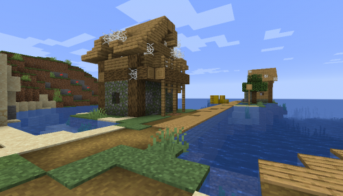 Деревня и зомби-деревня напротив друг друга screenshot 1
