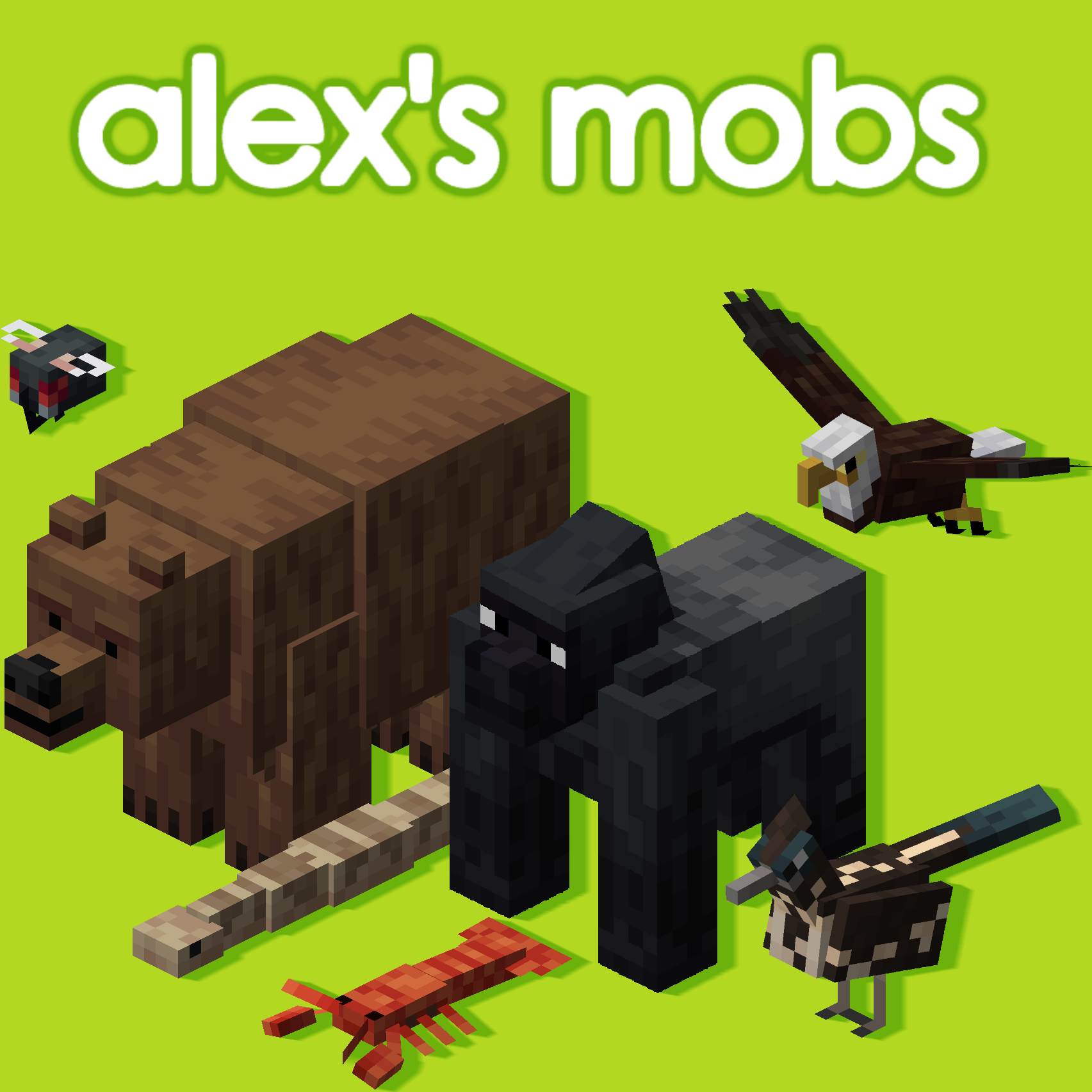 Alex Mobs для Майнкрафт 1.17.1