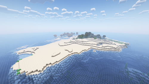 Маленький песчаный остров с деревней screenshot 1