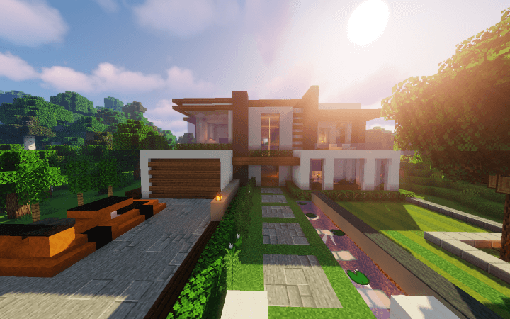 ✓ How to make a MODERN HOUSE in MINECRAFT