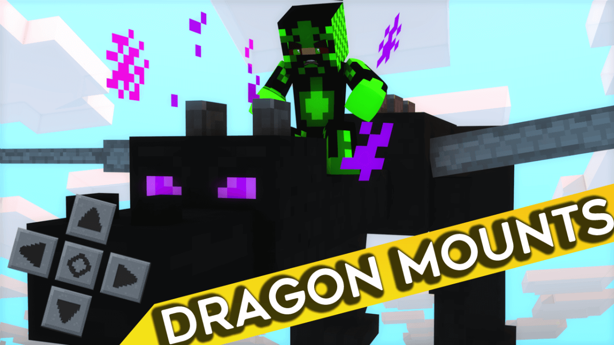 Персонаж на драконе с модом Dragon Mounts