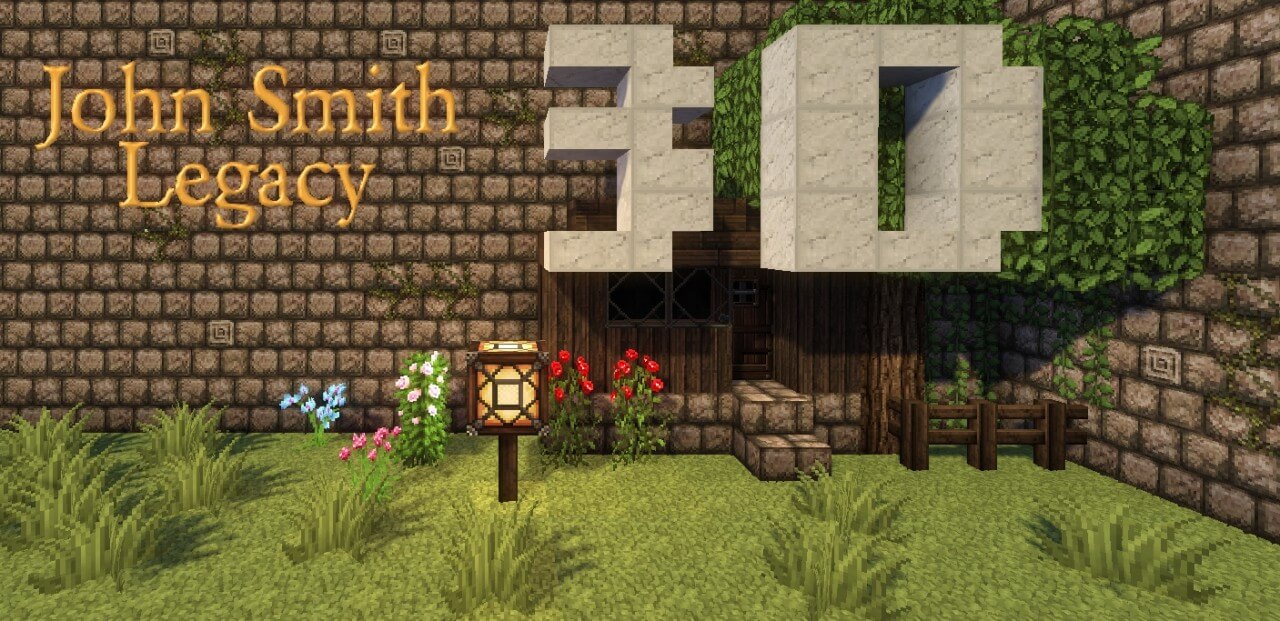 Стена в Minecraft с текстурами John Smith Legacy