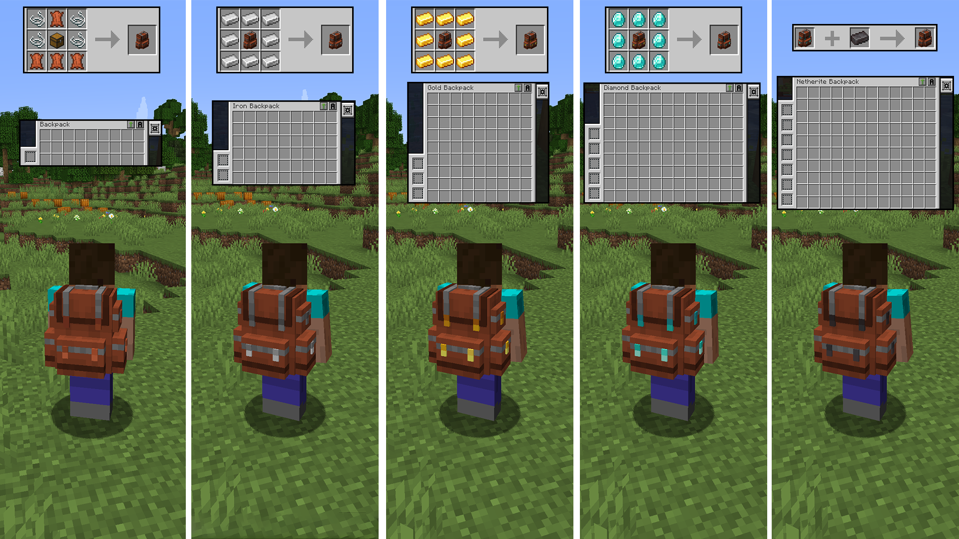 backpacks mod 1.12.2 minecraft