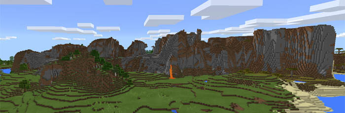 Очень высокие горы Minecraft PE скриншот 4