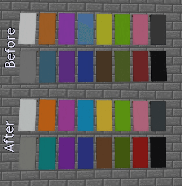 Changes in the flags in Minecraft 1.12