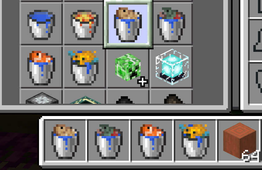 Fish Bucket in Minecraft 1.4