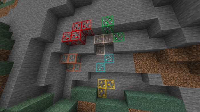 Creeperful Outlined Ores screenshot 1