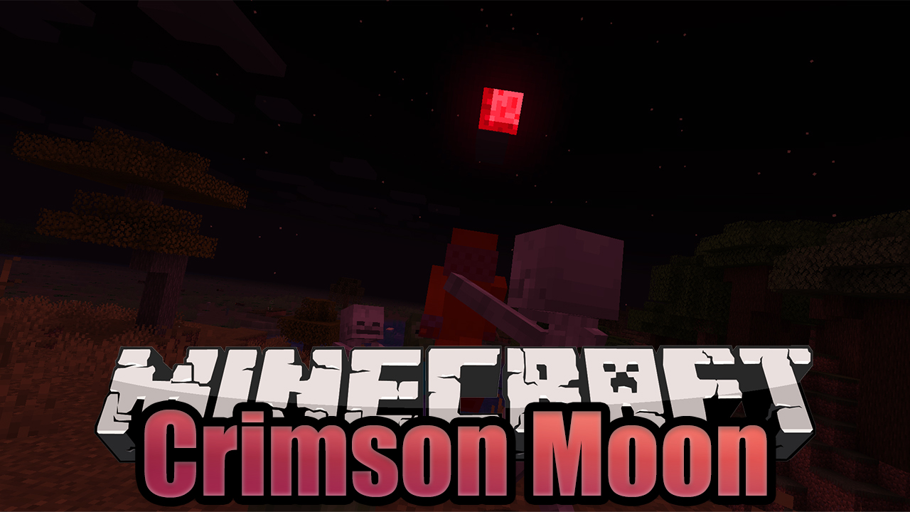 Lunar mod. Кровавая Луна в МАЙНКРАФТЕ. Кровавая Луна майнкрафт. Blood Moon Mod Minecraft. Bloodmoon 1.12.2.