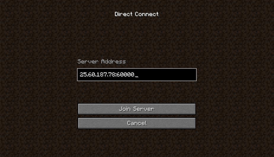 Minecraft Direct Connection via Hamachi