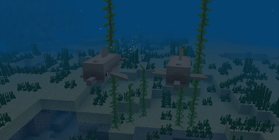 Дельфины в Minecraft 1.4
