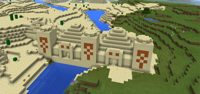 Двойной храм в пустыне Minecraft PE