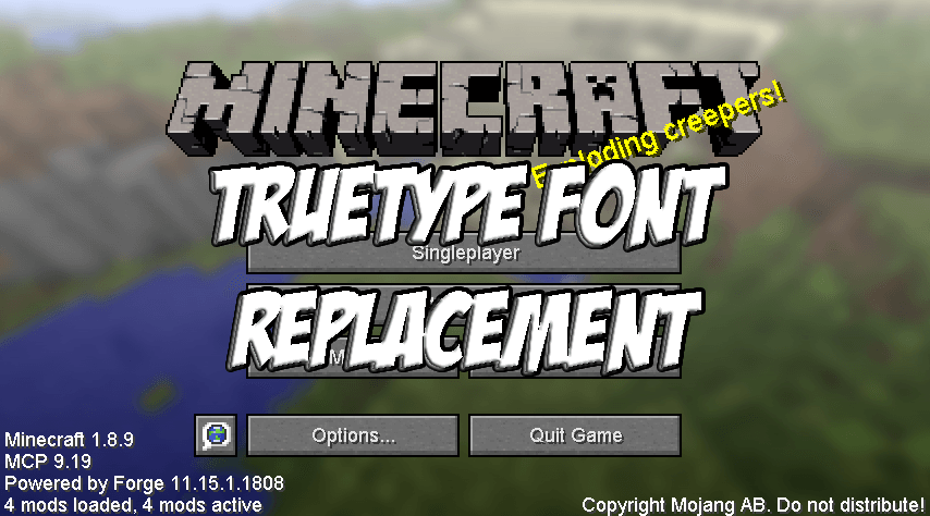 TrueType Font Replacement скриншот 1