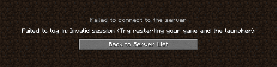 Login failed to other servers Invalid session