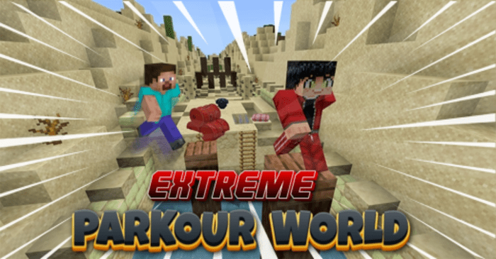 Extreme Parkour World | Карта Для Minecraft Pocket Edition