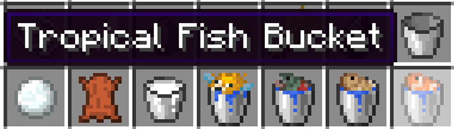 Ведро с рыбой в Minecraft 1.13