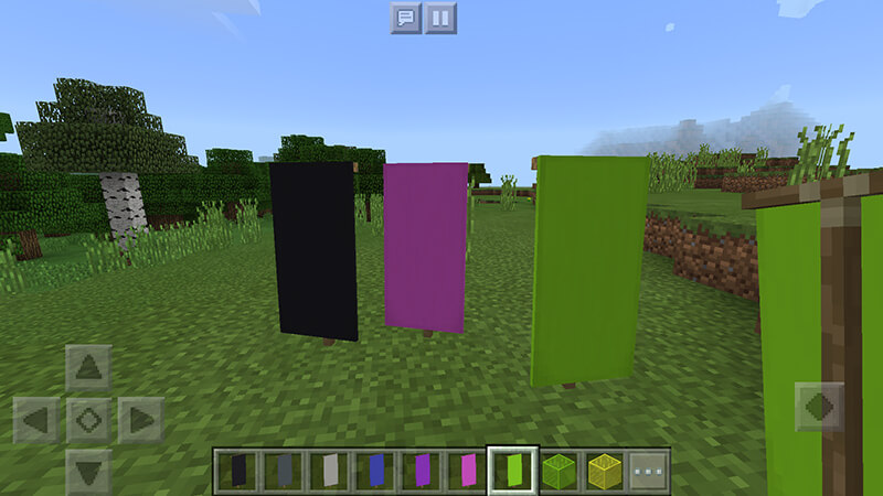 Banners in Minecraft PE 1.2
