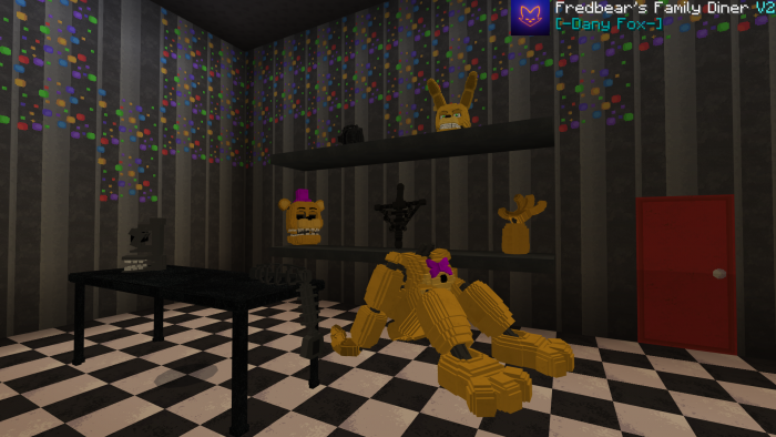 Карта fredbear family dinner minecraft