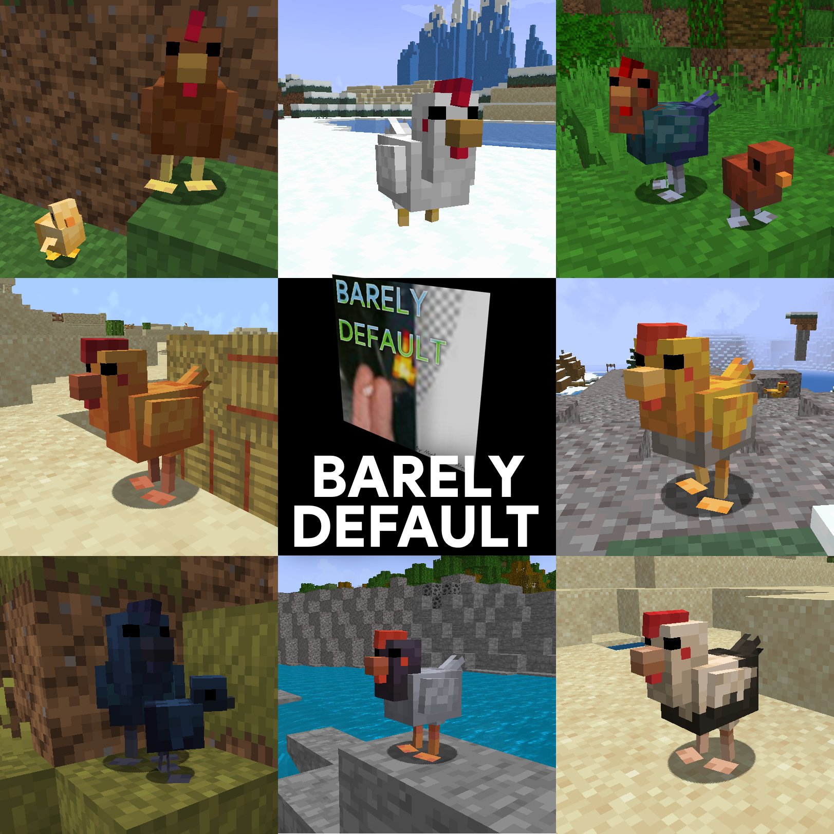 Bare Bones x Fresh Animations Minecraft Texture Pack