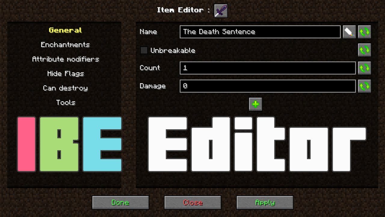 IBE Editor screenshot 1
