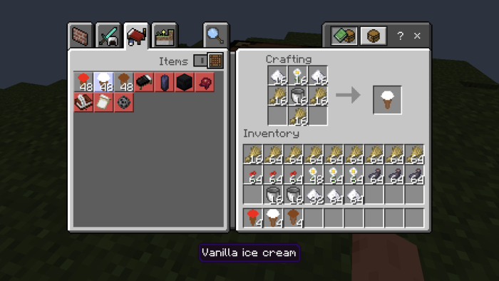 Мод на minecraft ice cream