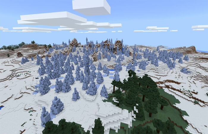 -995426411: Ice Spike Biome, Stronghold Village & Igloo screenshot 1