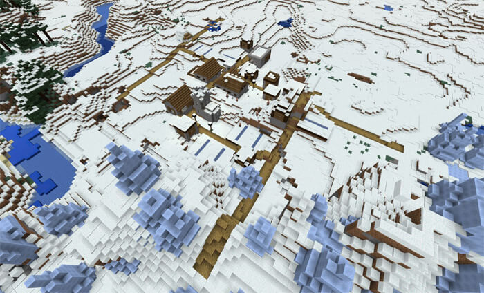 -995426411: Ice Spike Biome, Stronghold Village & Igloo screenshot 2