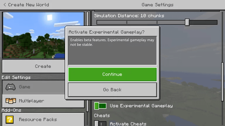 Disable Custom Worlds Advice screenshot 2