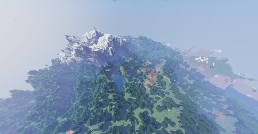 Деревня рядом с высокими горами screenshot 1