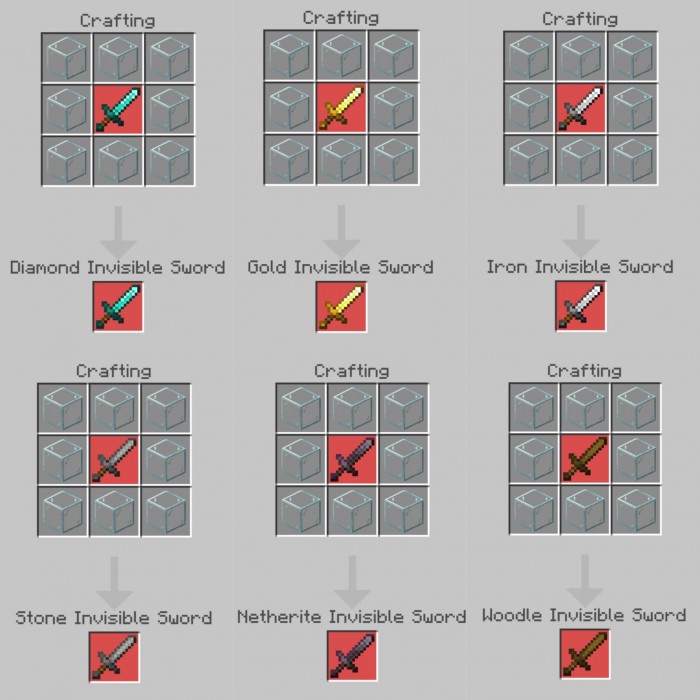 Invisible Armors and Swords for Minecraft Pocket Edition 1.17