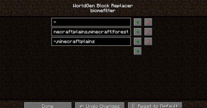 WorldGen Block Replacer 1.13.2 скриншот 2