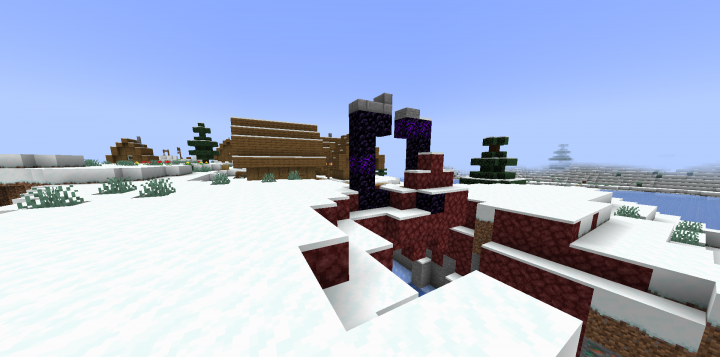 Зимняя деревня в горах screenshot 1