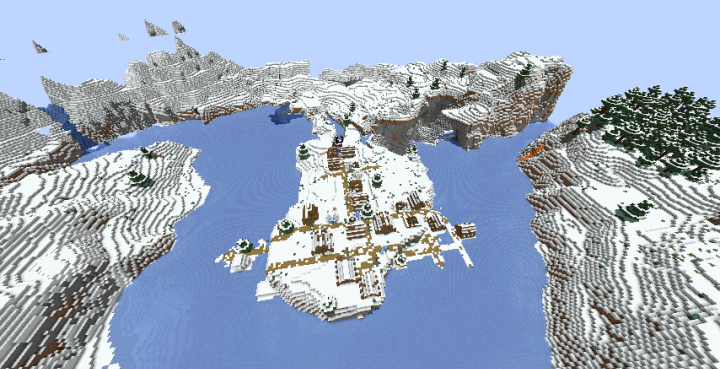 Зимняя деревня в горах screenshot 2