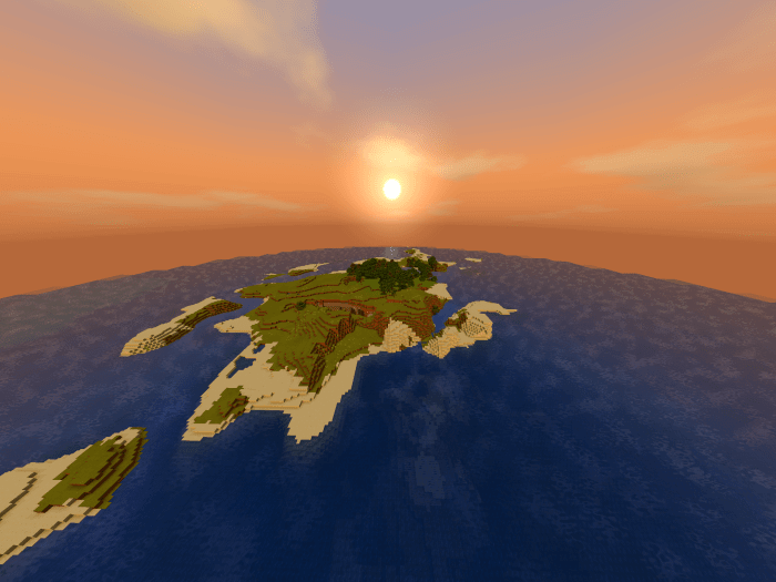 Большой остров для выживания с оврагом screenshot 1