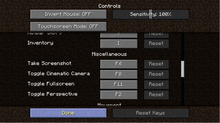 Default Options screenshot 2