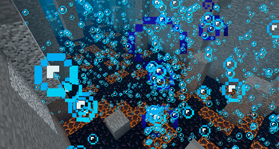 Магма под водой в Minecraft 1.13