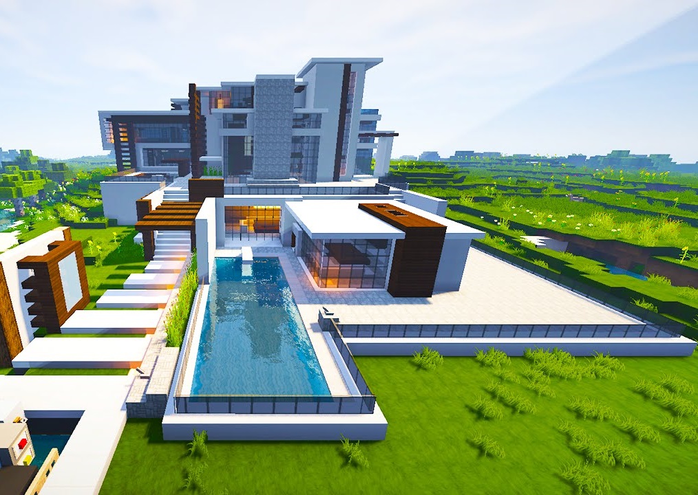 ✓ How to make a MODERN HOUSE in MINECRAFT